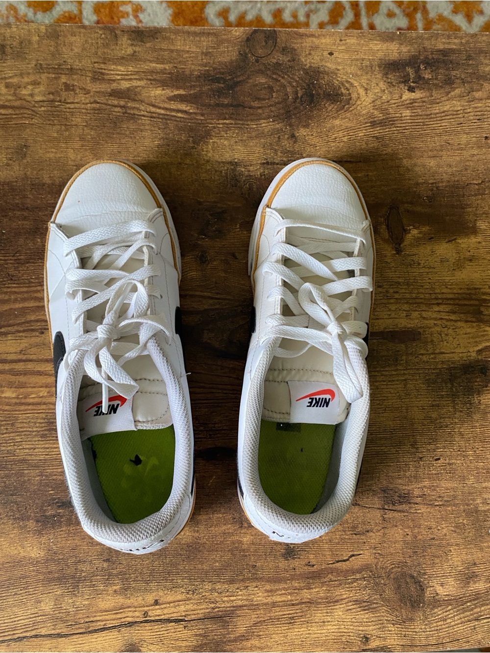Women’s Nike Court Legacy Sneakers – White/Black/Mustard – Size 9.5 - Picture 7 of 9